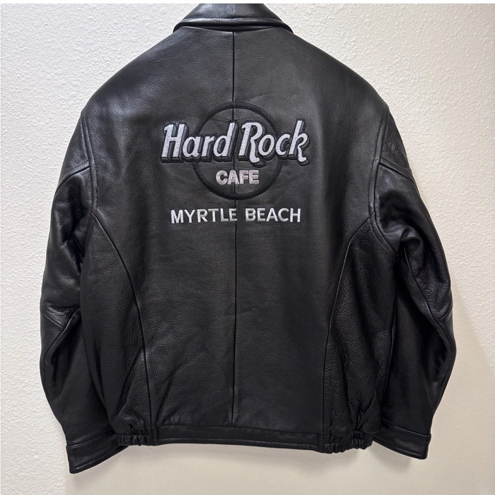 Hard Rock Cafe Myrtle Beach Black Bomber Jacket size M